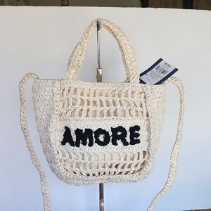 Universal Thread Amore Cream Crochet Tote Bag